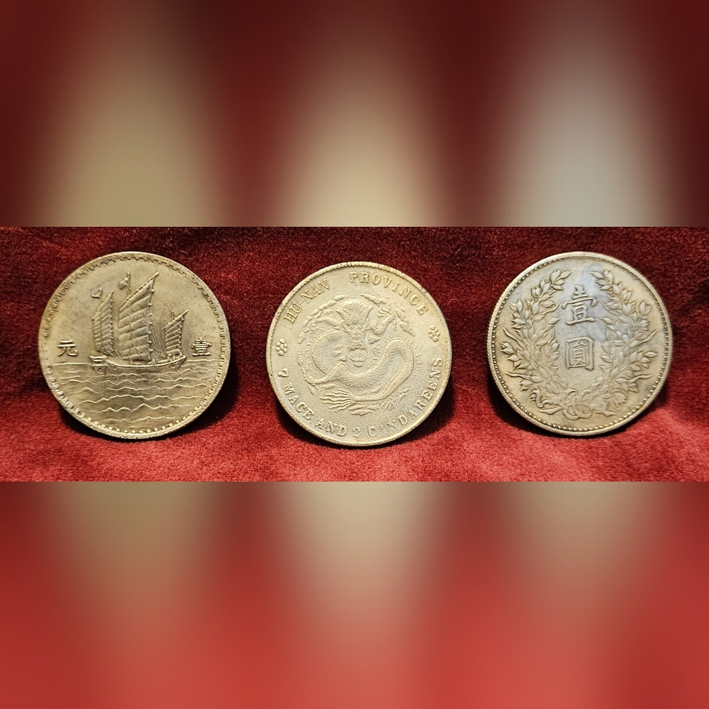Vintage 3 Coin Set Chinese Lucky Coins